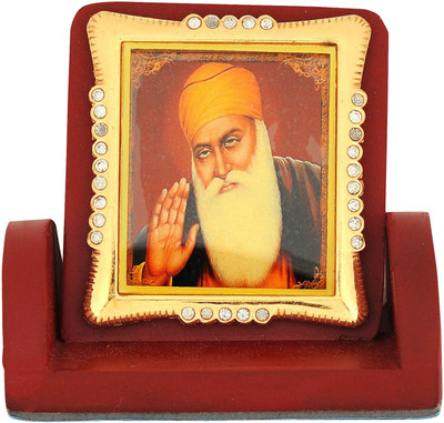 

Leganza Guru Nanak Dashboard Decorative Showpiece - 7 cm(Wooden, Multicolor)