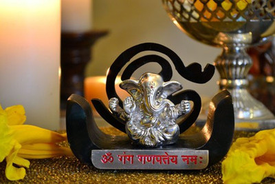 20% OFF on AG Gifts Sml Ganesha On W/ Base U Shape Om Cut Back Decorative Showpiece - 6 cm(Copper, Silver Plated, Silver) 20% OFF on AG Gifts Sml Ganesha On W/ Base U Shape Om Cut Back Decorative Showpiece - 6 cm(Copper, Silver Plated, Silver)