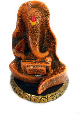44% OFF on Justdecorz Ganesha Decorative Showpiece - 13 cm(Polyresin, Orange)