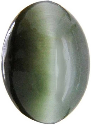 

ShubhBhakti Cat’s Eye/Lehsunia (UPRATNA) 5-6 Ct Certified & Lab. Tested. Decorative Showpiece - 0.5 cm(Crystal, Green)