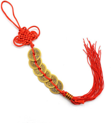 

Starstell 6 Chinese Lucky Coins for Good Luck & Prosperity Decorative Showpiece - 24 cm(Alloy, Multicolor)
