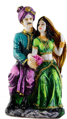 

JaipurCrafts Beautiful Rajasthani Couple Decorative Showpiece - 21 cm(Polyresin, Multicolor)
