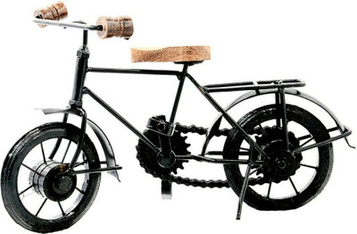 

Handicrafts Cycle Decorative Showpiece - 17 cm(Wooden, Iron, Black, Brown)