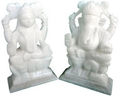 

Pooja Creation Decorative Showpiece - 10 cm(Stoneware, White)