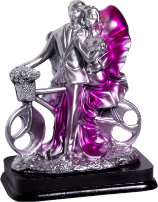 

Oyedeal Cycle Riding Couple Decorative Showpiece - 12 cm(Polyresin, Multicolor)