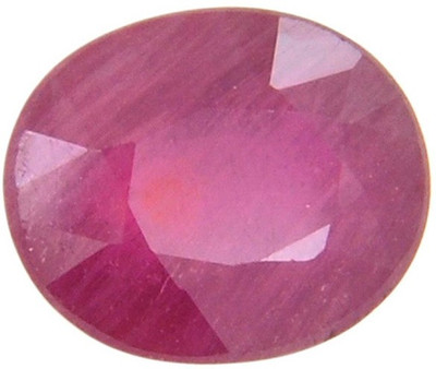 

ShubhBhakti Ruby/Manik (UPRATNA) 5-6 Ct Certified & Lab. Tested. Decorative Showpiece - 0.5 cm(Crystal, Pink)