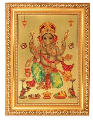 

BM Traders Ganesh Decorative Showpiece - 40.64 cm(Wooden, Plastic, Gold)