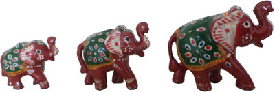 

Atulaya Decorative Showpiece - 7 cm(Paper Mache, Red)