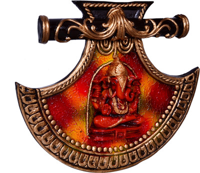 

Purpledip Hindu Religious God Wall Hanging: Ganesha / Ganapathi / Vinayaka Relief Sculpture on Seawood-styled Panel: Made of Poly-fibre (10397) Decorative Showpiece - 23 cm(Polyresin, Multicolor)