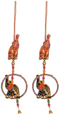 

Little Jaipur Fabric Elephant Pair Door Hanging Set Toran(Fabric)