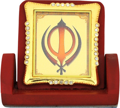 

Leganza Khanda Dashboard Decorative Showpiece - 7 cm(Wooden, Multicolor)