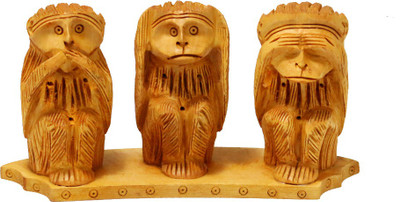 

HandicraftsHomeDecor Decorative Showpiece - 8.75 cm(Wooden, Multicolor)