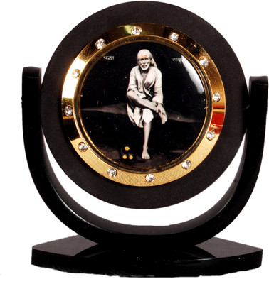 

Sigaram Sai Baba Photo For Car Dashboard, Table or Ofice-Desk, Shops and Homes Decorative Showpiece - 7.5 cm(Acrylic, Multicolor)