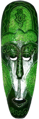 

Art Godaam MASK Decorative Showpiece - 50 cm(Wooden, Multicolor)
