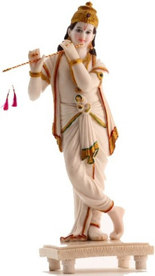 

Matchless Gifts Krishna Marble 17" Decorative Showpiece - 43 cm(Polyresin, Multicolor)