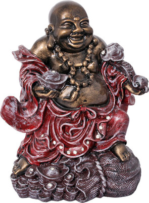 

Art N Hub Fengshui God Laughing Buddha Vastu Statue Home Décor Gift Item Decorative Showpiece - 26 cm(Earthenware, Multicolor)