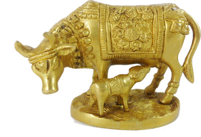 9% OFF on Asia Craft Goddess Cow with Calf Brass Statue Decorative Showpiece - 10.16 cm(Brass, Gold) 9% OFF on Asia Craft Goddess Cow with Calf Brass Statue Decorative Showpiece - 10.16 cm(Brass, Gold)