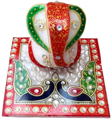 

Purpledip Lord Ganesha Decorative Showpiece - 10 cm(Stoneware, Multicolor)