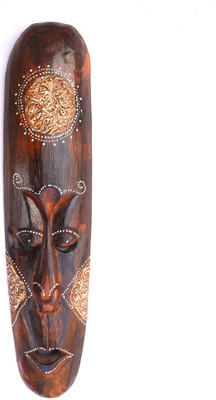 

Art Godaam Coloured figure mask Decorative Showpiece - 50 cm(Wooden, Multicolor)