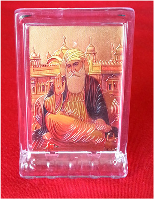 

Gold Art 4 U Gurunanak Gold Foil Decorative Showpiece - 7.9 cm(Gold Foil, Multicolor)