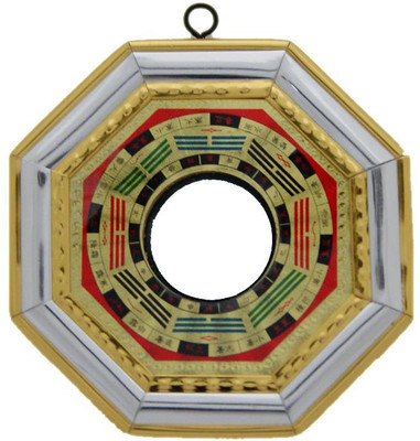 

Aaradhi Feng Shui Vastu Convex Bagua / Pa Kua Mirror Decorative Showpiece - 9 cm(Wooden, Multicolor)