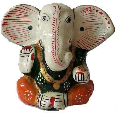 

JaipurCrafts Sitting Lord Ganesha Decorative Showpiece - 7.62 cm(Wooden, Multicolor)