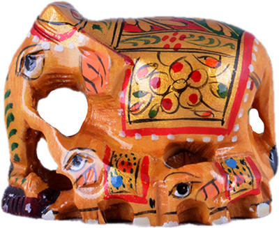 26% OFF on SC Handicrafts Shivaniwood Gold Painted Small Family Elephants Decorative Showpiece - 3 cm(Wood, Multicolor) 26% OFF on SC Handicrafts Shivaniwood Gold Painted Small Family Elephants Decorative Showpiece - 3 cm(Wood, Multicolor)