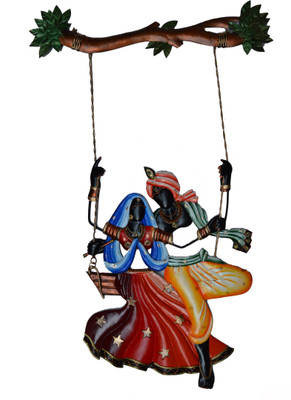 eCraftIndia Radha Krishna on Swing Wall Hanging Decorative Showpiece - 74 cm(Iron, Multicolor) eCraftIndia Radha Krishna on Swing Wall Hanging Decorative Showpiece - 74 cm(Iron, Multicolor)