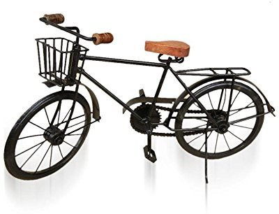 

Alishba iron cycle Decorative Showpiece - 15.5 cm(Iron, Black)