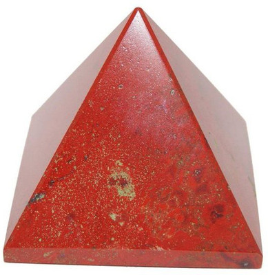 

ShubhBhakti Fengshui Red Jesper Pyramid For Energy & Confidence Decorative Showpiece - 4 cm(Stoneware, Red)