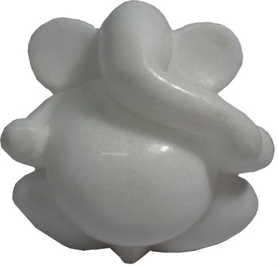 

Avinash Handicrafts White Stone Mordern Ganesha 4" Decorative Showpiece - 10 cm(Stoneware, White)