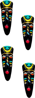 

Hand Artz Terracotta Wall Hanging Hawaian Mask Decorative Showpiece - 10 cm(Terracotta, Multicolor)