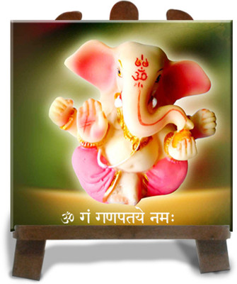 15% OFF on Tied Ribbons Lord Ganesh Statue Showpiece  -  12 cm(Ceramic, Red)