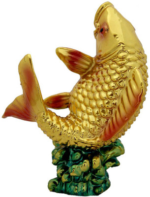 

Starstell Colourful Lucky Feng Shui Carp Fish for Career and Education Benefits Decorative Showpiece - 14 cm(Polyresin, Multicolor)