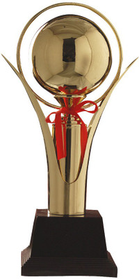

ByCue Ring Ball Award Decorative Showpiece - 17.5 cm(Aluminium, Brown)