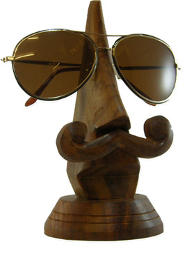 

Bangalore Handicrafts Nose Mustache Spectacle Stand Decorative Showpiece - 16 cm(Wooden, Brown)