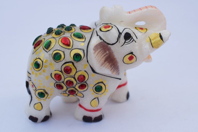 

Pooja Creation Decorative Showpiece - 5 cm(Marble, Multicolor)