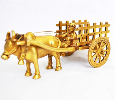 46% OFF on aakrati Handicrafted Bull Cart Statue Made Decorative Showpiece - 7 cm(Brass, Yellow) 46% OFF on aakrati Handicrafted Bull Cart Statue Made Decorative Showpiece - 7 cm(Brass, Yellow)