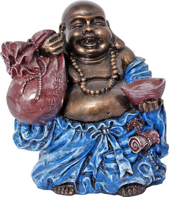 

Art N Hub Fengshui God Laughing Buddha Vastu Statue Home Décor Gift Item Decorative Showpiece - 24 cm(Earthenware, Multicolor)