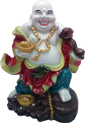 

Art N Hub Laughing Buddha - Handicraft Decor Statue (H-28cm) Decorative Showpiece - 28 cm(Polyresin, Multicolor)