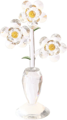 

Geetanjali Décor Decorative Showpiece - 22 cm(Crystal, Clear)