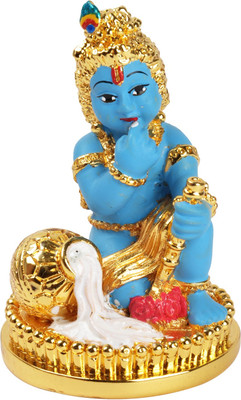 

Riya's Signature Decorative Showpiece - 5 cm(Microfibre, Gold)