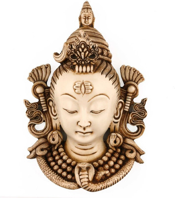 

Collectible India Slritual Shiva Wall Decor Hanging Mask Sculpture Om Decorative Showpiece - 27.5 cm(Polyresin, Multicolor)