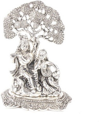 

Friends India Radha Krishna Decorative Showpiece - 10 cm(Silver, Silver)