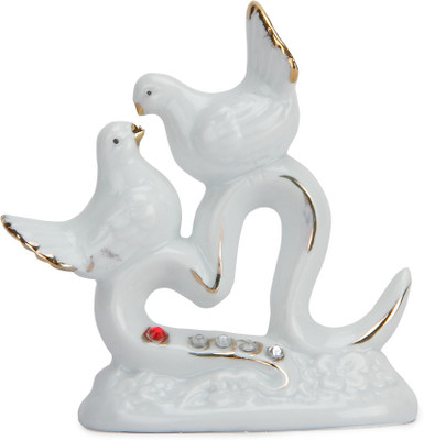 

Sunrise Love Birds Decorative Showpiece - 12 cm(Ceramic, Multicolor)