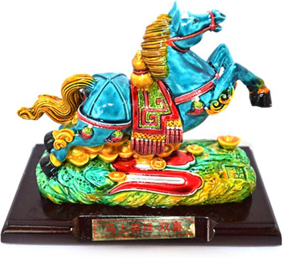 

Kriti Creations Feng Shui Running Horse Decorative Showpiece - 6 cm(Polyresin, Multicolor)