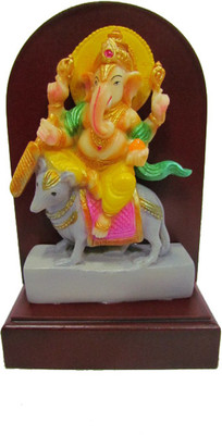 SC Handicrafts Lord Ganesha Decorative Showpiece - 16 cm(Polyresin, Red, Yellow) SC Handicrafts Lord Ganesha Decorative Showpiece - 16 cm(Polyresin, Red, Yellow)