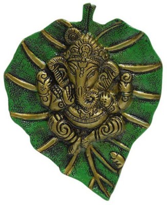 

Jupiter Elite Leaf Ganesha Meena Decorative Showpiece - 19 cm(Aluminium, Multicolor)