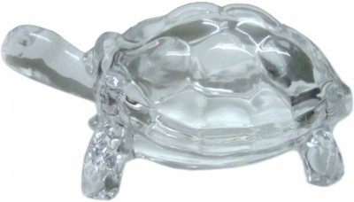 Bgroovy Fengshui Glass Tortoise Decorative Showpiece  -  5 cm(Crystal, Clear)