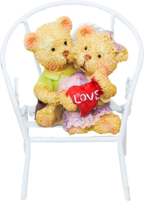 Gods & Gifts Teddy Bear Couple Chair Showpiece - 4.5 cm(Polyresin, Multicolor) available at flipkart for Rs.195